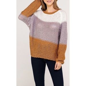 Color block sweater